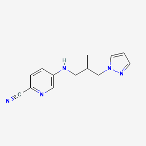 5-[(2-Methyl-3-pyrazol-1-ylpropyl)amino]pyridine-2-carbonitrile