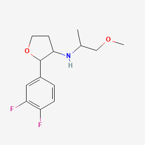 molecular formula C14H19F2NO2 B7641419 2-(3,4-difluorophenyl)-N-(1-methoxypropan-2-yl)oxolan-3-amine 