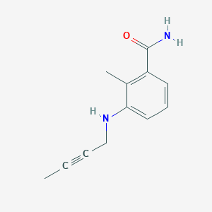 molecular formula C12H14N2O B7641429 3-(But-2-ynylamino)-2-methylbenzamide 