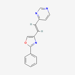 2-phenyl-4-[(E)-2-pyrimidin-4-ylethenyl]-1,3-oxazole