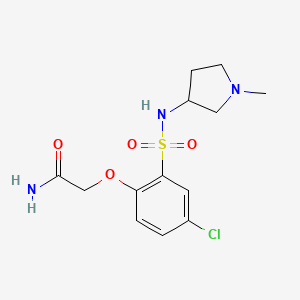 2-[4-Chloro-2-[(1-methylpyrrolidin-3-yl)sulfamoyl]phenoxy]acetamide