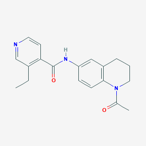 molecular formula C19H21N3O2 B7641464 N-(1-acetyl-3,4-dihydro-2H-quinolin-6-yl)-3-ethylpyridine-4-carboxamide 