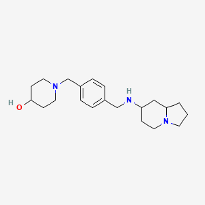 1-[[4-[(1,2,3,5,6,7,8,8a-Octahydroindolizin-7-ylamino)methyl]phenyl]methyl]piperidin-4-ol