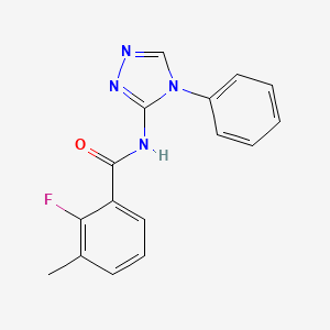 2-fluoro-3-methyl-N-(4-phenyl-1,2,4-triazol-3-yl)benzamide