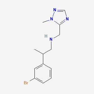 2-(3-bromophenyl)-N-[(2-methyl-1,2,4-triazol-3-yl)methyl]propan-1-amine