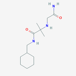 molecular formula C13H25N3O2 B7641525 2-[(2-amino-2-oxoethyl)amino]-N-(cyclohexylmethyl)-2-methylpropanamide 