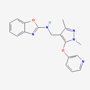 N-[(1,3-dimethyl-5-pyridin-3-yloxypyrazol-4-yl)methyl]-1,3-benzoxazol-2-amine