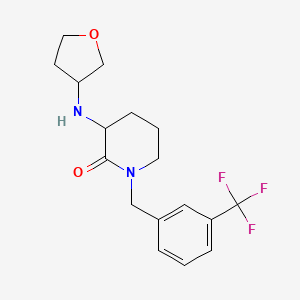 molecular formula C17H21F3N2O2 B7641541 3-(Oxolan-3-ylamino)-1-[[3-(trifluoromethyl)phenyl]methyl]piperidin-2-one 