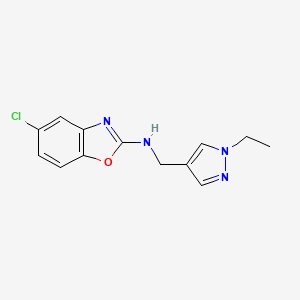 5-chloro-N-[(1-ethylpyrazol-4-yl)methyl]-1,3-benzoxazol-2-amine