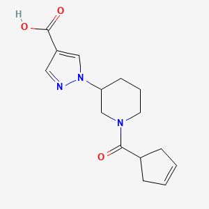 1-[1-(Cyclopent-3-ene-1-carbonyl)piperidin-3-yl]pyrazole-4-carboxylic acid