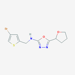 N-[(4-bromothiophen-2-yl)methyl]-5-(oxolan-2-yl)-1,3,4-oxadiazol-2-amine