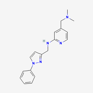 4-[(dimethylamino)methyl]-N-[(1-phenylpyrazol-3-yl)methyl]pyridin-2-amine