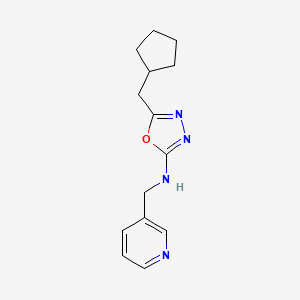 5-(cyclopentylmethyl)-N-(pyridin-3-ylmethyl)-1,3,4-oxadiazol-2-amine