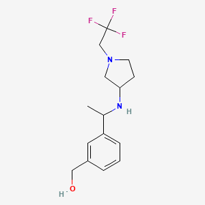 [3-[1-[[1-(2,2,2-Trifluoroethyl)pyrrolidin-3-yl]amino]ethyl]phenyl]methanol