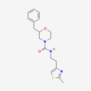 2-benzyl-N-[2-(2-methyl-1,3-thiazol-4-yl)ethyl]morpholine-4-carboxamide