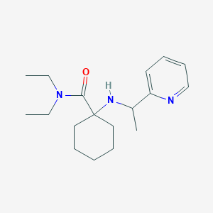 N,N-diethyl-1-(1-pyridin-2-ylethylamino)cyclohexane-1-carboxamide