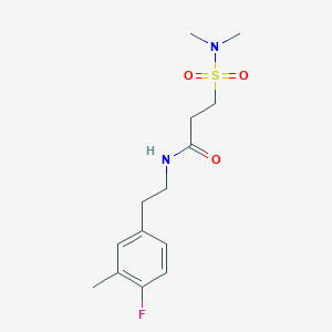 3-(dimethylsulfamoyl)-N-[2-(4-fluoro-3-methylphenyl)ethyl]propanamide