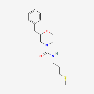 molecular formula C16H24N2O2S B7641681 2-benzyl-N-(3-methylsulfanylpropyl)morpholine-4-carboxamide 