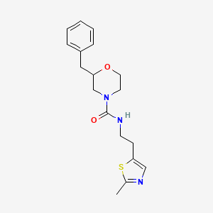 2-benzyl-N-[2-(2-methyl-1,3-thiazol-5-yl)ethyl]morpholine-4-carboxamide