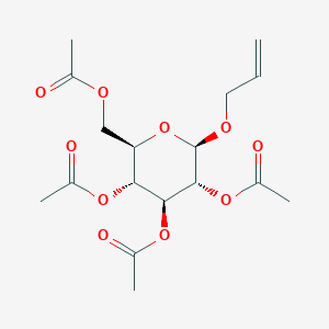 molecular formula C17H24O10 B076417 (2R,3R,4S,5R,6R)-2-(乙酰氧甲基)-6-(烯丙氧)四氢-2H-吡喃-3,4,5-三基三乙酸酯 CAS No. 10343-15-4