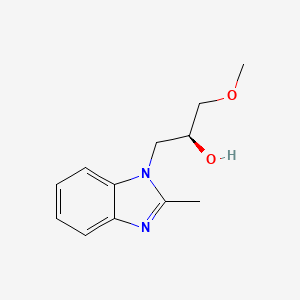 molecular formula C12H16N2O2 B7641722 (2S)-1-methoxy-3-(2-methylbenzimidazol-1-yl)propan-2-ol 