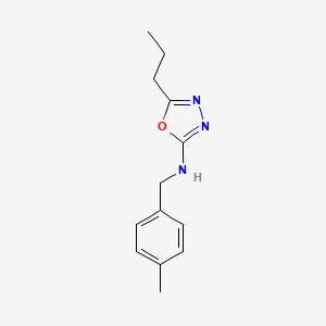 N-[(4-methylphenyl)methyl]-5-propyl-1,3,4-oxadiazol-2-amine