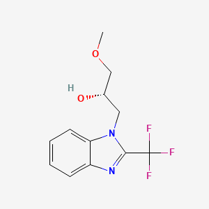 molecular formula C12H13F3N2O2 B7641740 (2S)-1-methoxy-3-[2-(trifluoromethyl)benzimidazol-1-yl]propan-2-ol 