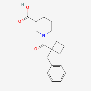 1-(1-Benzylcyclobutanecarbonyl)piperidine-3-carboxylic acid