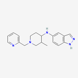 molecular formula C19H23N5 B7641795 N-[3-methyl-1-(pyridin-2-ylmethyl)piperidin-4-yl]-1H-indazol-5-amine 