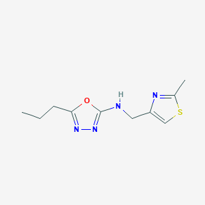 N-[(2-methyl-1,3-thiazol-4-yl)methyl]-5-propyl-1,3,4-oxadiazol-2-amine