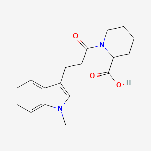 1-[3-(1-Methylindol-3-yl)propanoyl]piperidine-2-carboxylic acid