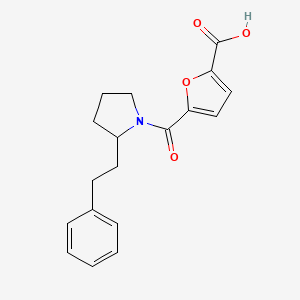 5-[2-(2-Phenylethyl)pyrrolidine-1-carbonyl]furan-2-carboxylic acid