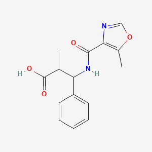 2-Methyl-3-[(5-methyl-1,3-oxazole-4-carbonyl)amino]-3-phenylpropanoic acid