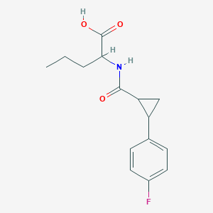 2-[[2-(4-Fluorophenyl)cyclopropanecarbonyl]amino]pentanoic acid