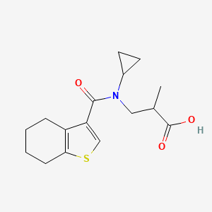 3-[Cyclopropyl(4,5,6,7-tetrahydro-1-benzothiophene-3-carbonyl)amino]-2-methylpropanoic acid