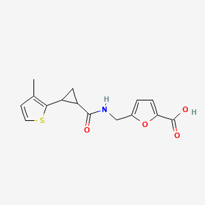 5-[[[2-(3-Methylthiophen-2-yl)cyclopropanecarbonyl]amino]methyl]furan-2-carboxylic acid