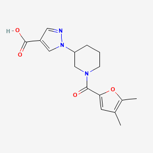 1-[1-(4,5-Dimethylfuran-2-carbonyl)piperidin-3-yl]pyrazole-4-carboxylic acid