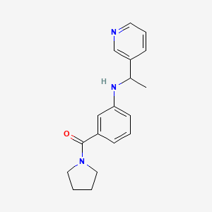 molecular formula C18H21N3O B7641991 [3-(1-Pyridin-3-ylethylamino)phenyl]-pyrrolidin-1-ylmethanone 