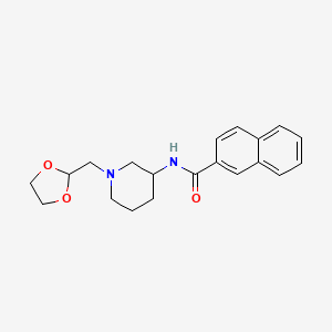 N-[1-(1,3-dioxolan-2-ylmethyl)piperidin-3-yl]naphthalene-2-carboxamide