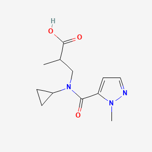 3-[Cyclopropyl-(2-methylpyrazole-3-carbonyl)amino]-2-methylpropanoic acid