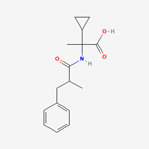 2-Cyclopropyl-2-[(2-methyl-3-phenylpropanoyl)amino]propanoic acid