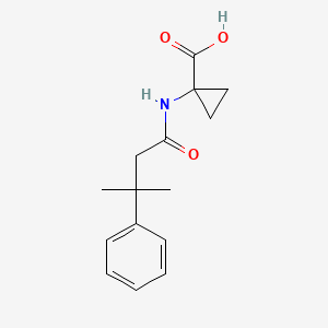 1-[(3-Methyl-3-phenylbutanoyl)amino]cyclopropane-1-carboxylic acid