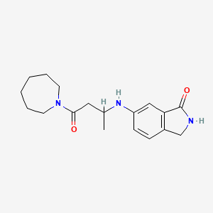 6-[[4-(Azepan-1-yl)-4-oxobutan-2-yl]amino]-2,3-dihydroisoindol-1-one