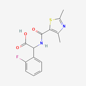 2-[(2,4-Dimethyl-1,3-thiazole-5-carbonyl)amino]-2-(2-fluorophenyl)acetic acid