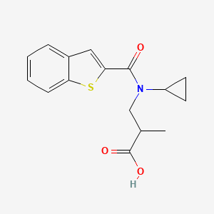 3-[1-Benzothiophene-2-carbonyl(cyclopropyl)amino]-2-methylpropanoic acid