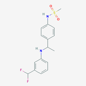 N-[4-[1-[3-(difluoromethyl)anilino]ethyl]phenyl]methanesulfonamide