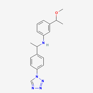 molecular formula C18H21N5O B7642098 3-(1-methoxyethyl)-N-[1-[4-(tetrazol-1-yl)phenyl]ethyl]aniline 