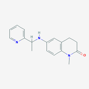 molecular formula C17H19N3O B7642105 1-Methyl-6-(1-pyridin-2-ylethylamino)-3,4-dihydroquinolin-2-one 