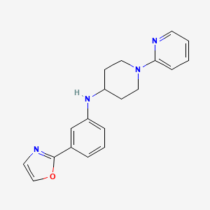 N-[3-(1,3-oxazol-2-yl)phenyl]-1-pyridin-2-ylpiperidin-4-amine