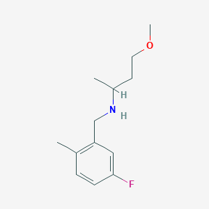 molecular formula C13H20FNO B7642197 N-[(5-fluoro-2-methylphenyl)methyl]-4-methoxybutan-2-amine 